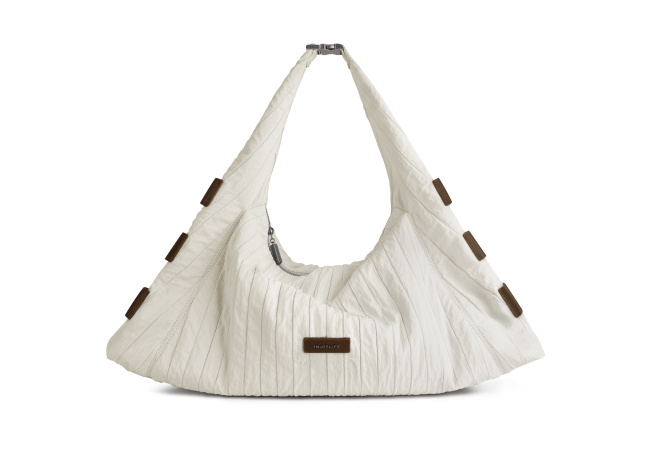 尼龙气囊包_米白